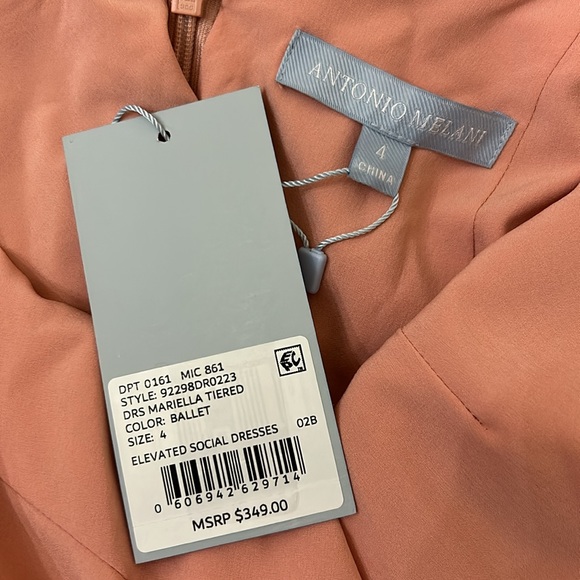 NWT  ANTONIO MELANI
Mariella Crinkled Chiffon
Halter Neck Sleeveless Maxi
Dress - Picture 10 of 12